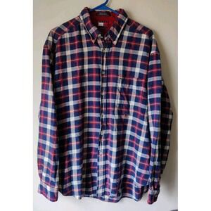 Tommy Hilfiger Vintage Multi Color Plaid Button Down Shirt Mens Size XL‎